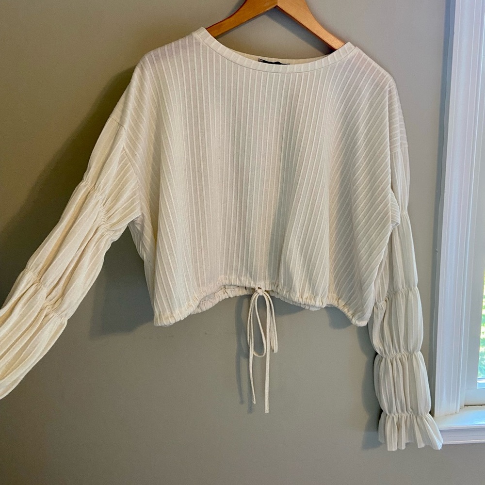 ZARA Puff Sleeve Top | Size M